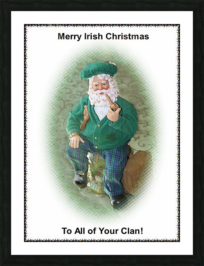 Irish Santa Picture Frame print