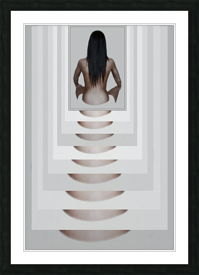 Dimensional Lotus Pose Picture Frame print