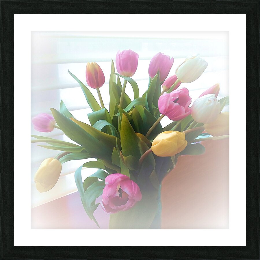 Soft Tulip Spray  Picture Frame print