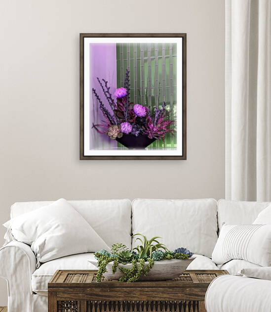 Floral display matted by Ellen Barron OReilly