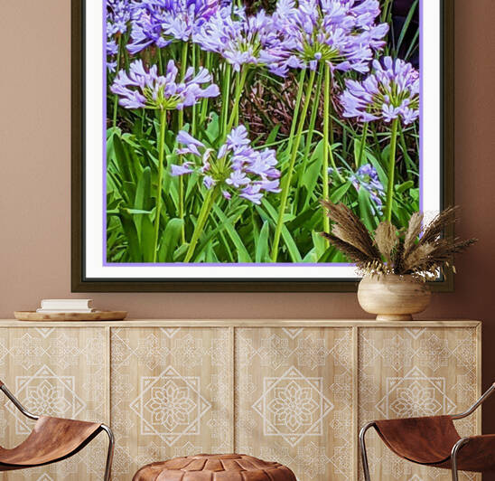 Painted Purple Flowers by Ellen Barron OReilly