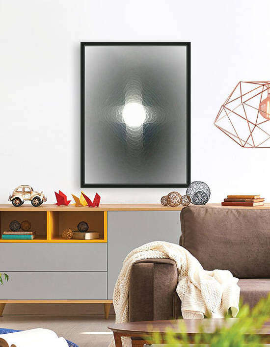 Full Moon Grey Cross by Ellen Barron OReilly