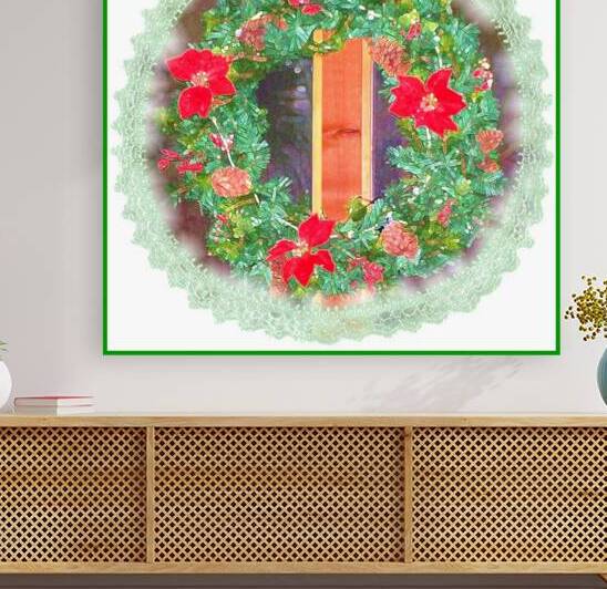 Wreath with Doily Edge by Ellen Barron OReilly