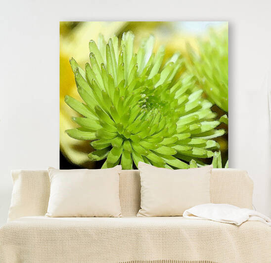 Green Flower WC by Ellen Barron OReilly