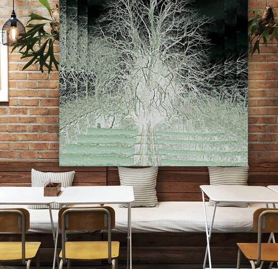 Dimensional Muted Green Tree by Ellen Barron OReilly
