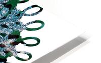 Blue Green Snowflake HD Metal print