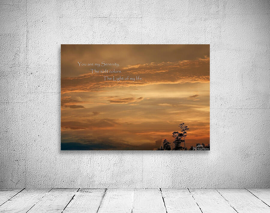 Bronzed sunset quote Wall Preview