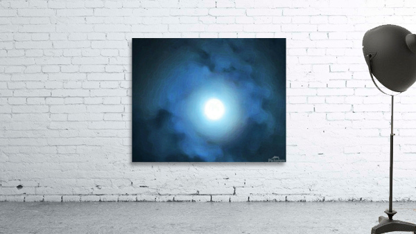 Intricate Moon and Clouds Wall Preview