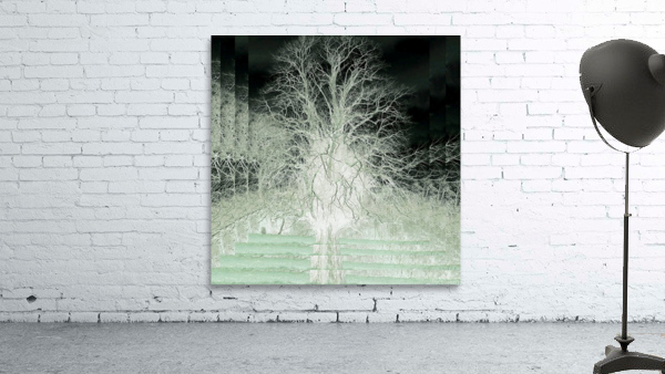 Dimensional Muted Green Tree Wall Preview