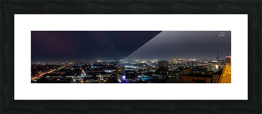 Night City Lights Picture Frame print