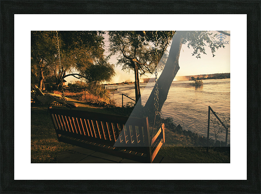 Sunset Victoria Falls Picture Frame print