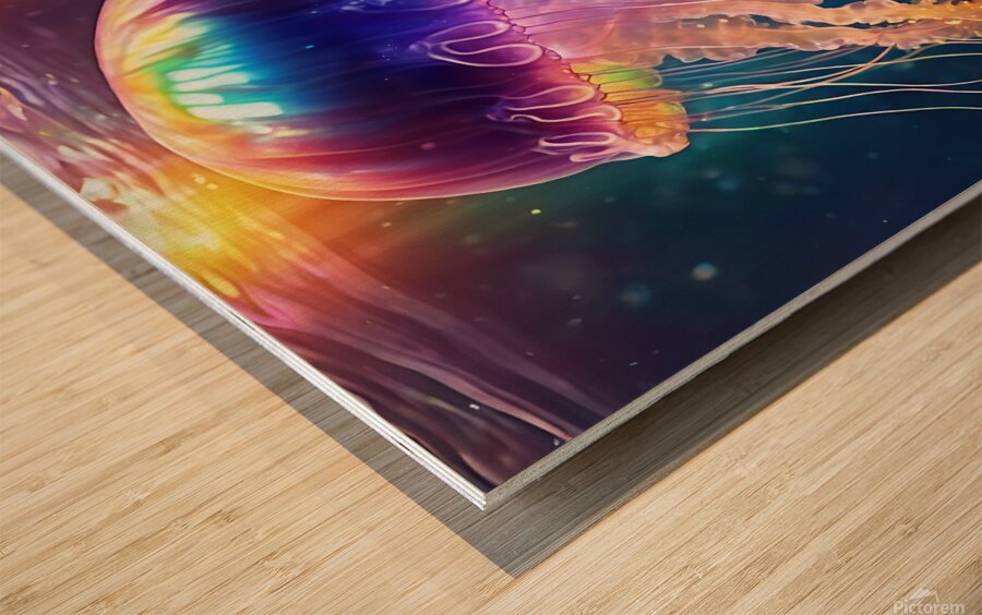 jellyfish Wood print