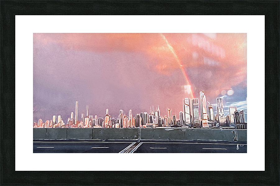 Rainbow Streets Picture Frame print