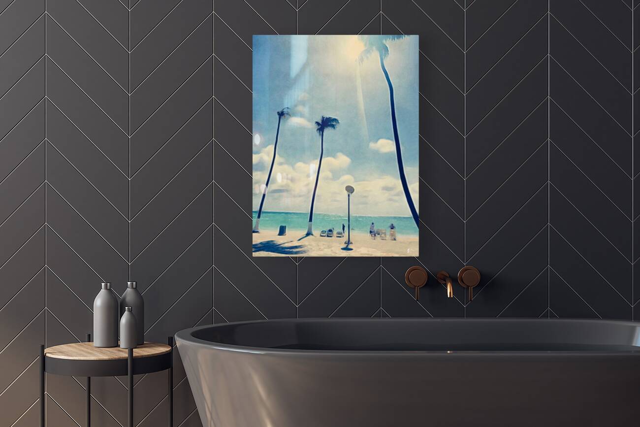 Palm Tree Beach Reproduction