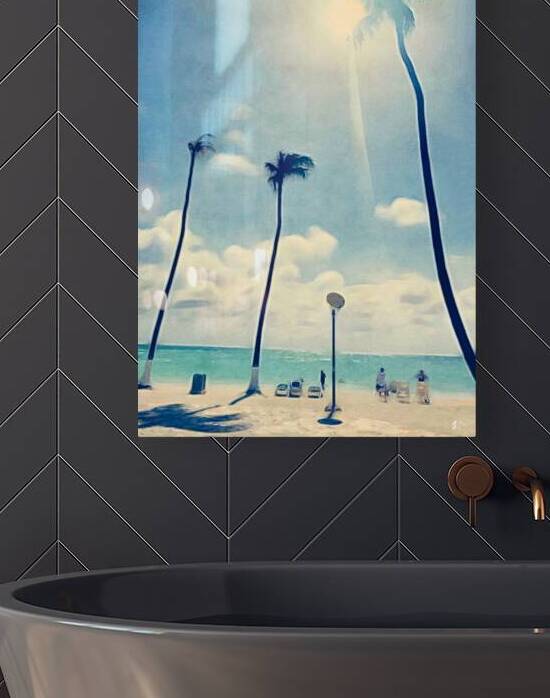 Palm Tree Beach Reproduction