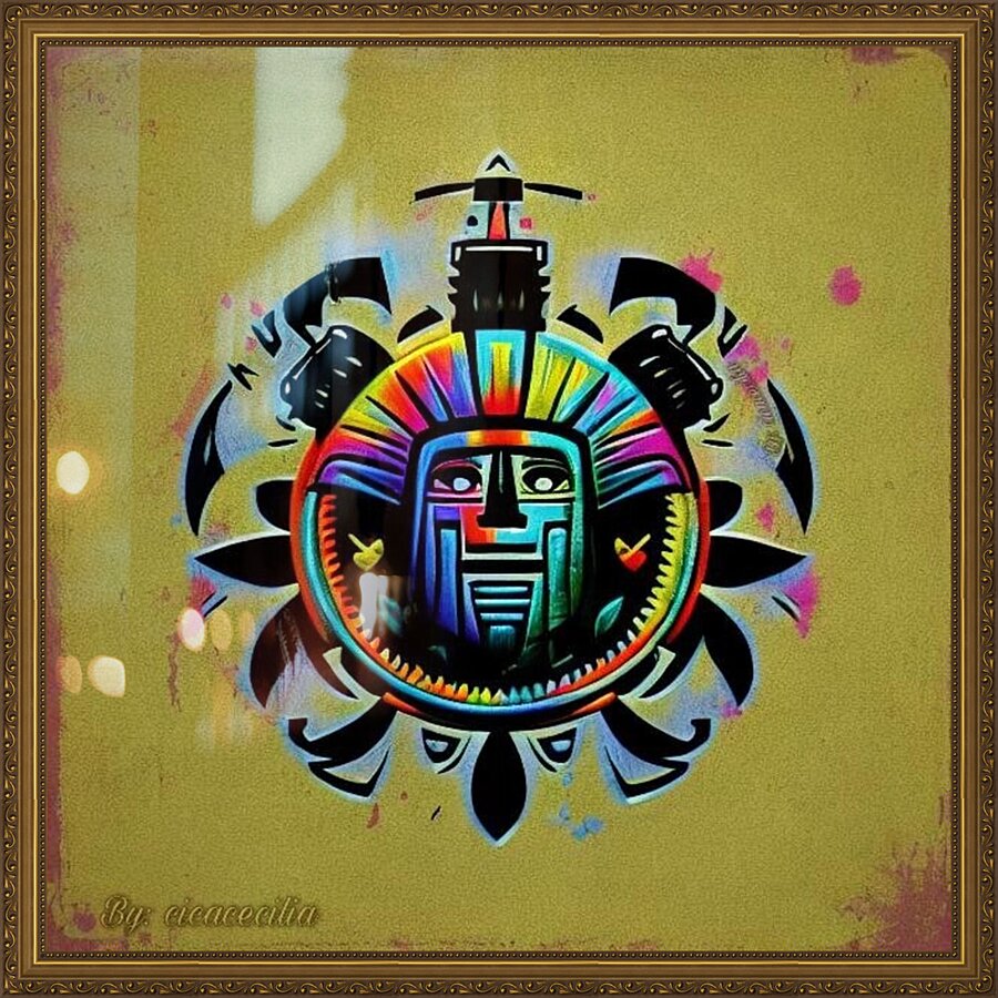 Tiki Idol Picture Frame print