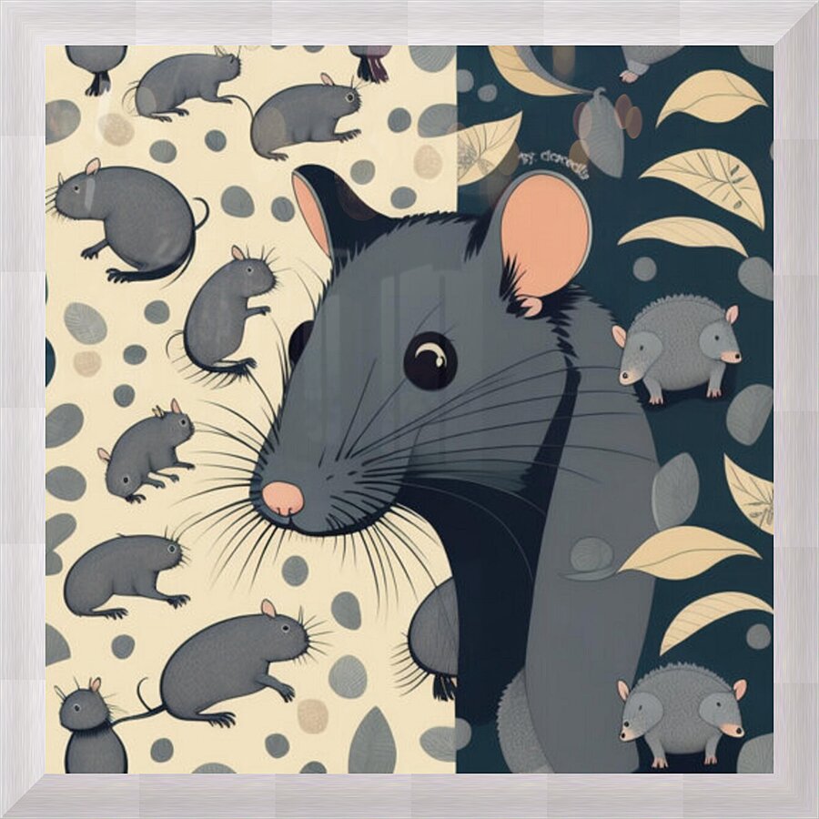 Rats Picture Frame print