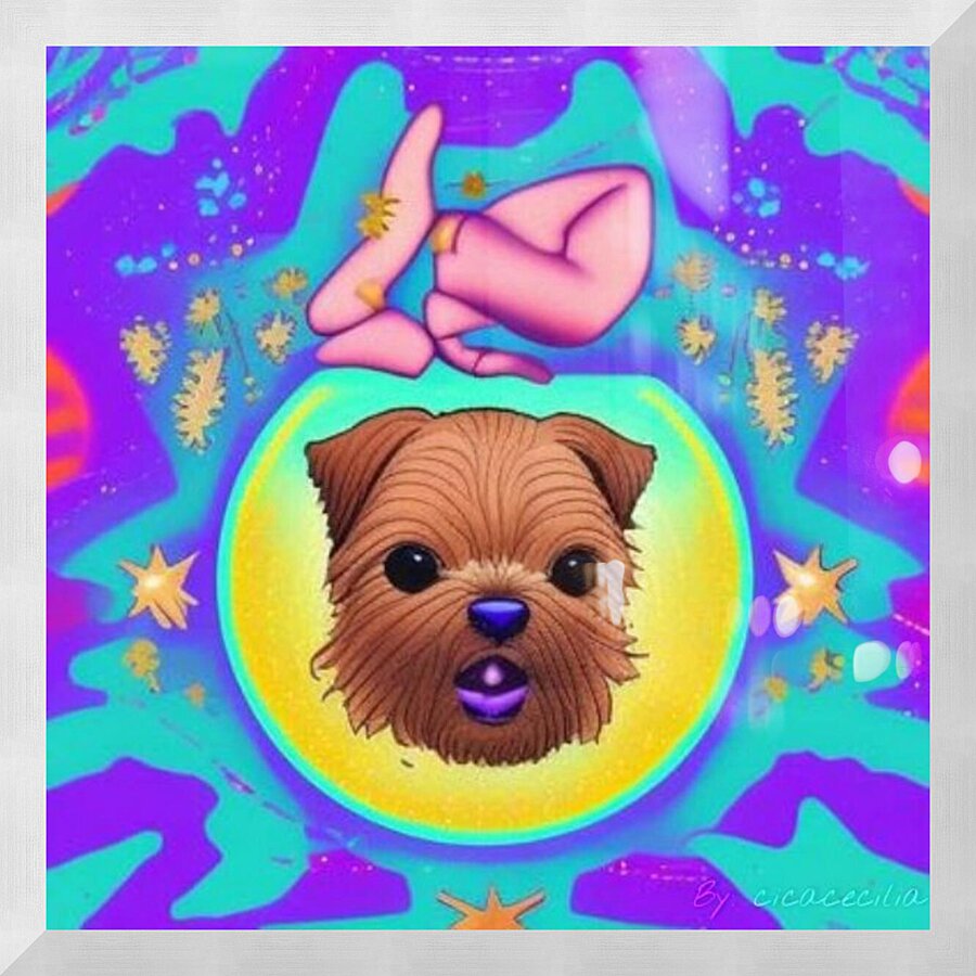 Chow Dog Picture Frame print