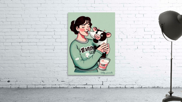 Drinking milk straight from the source Wall Preview