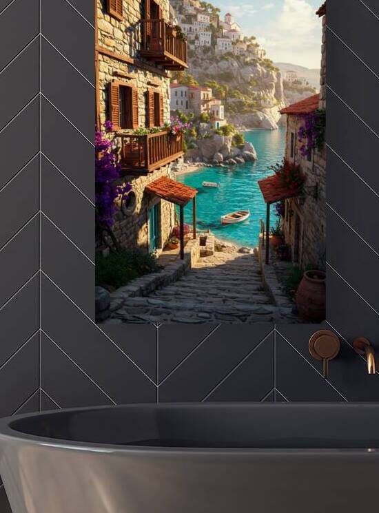 Mediterranean Dreamscape – A Cinematic 3D Coastal Paradise by Design Aura