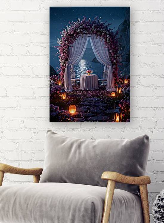 Enchanted Coastal Garden – Romantic 3D Fantasy Under the Moon by Design Aura