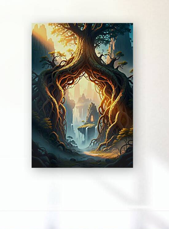 Fantasy Landscape with Ancient Tree Portal by Design Aura