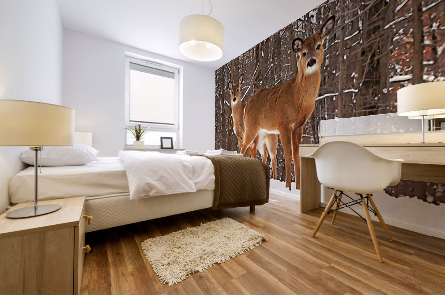 White Tailed Deer Mural print