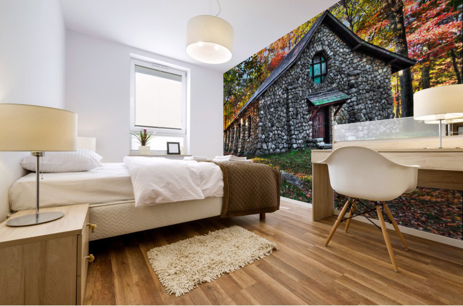 Old Stone Lodge Mural print