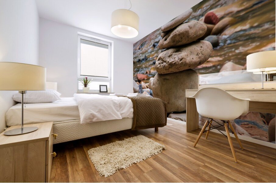 Rock Cairns Mural print