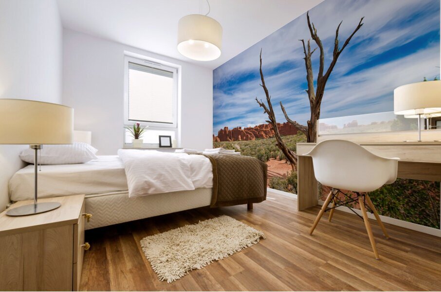 Fiery Juniper Tree  Mural print