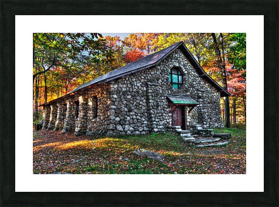 Old Stone Lodge Picture Frame print