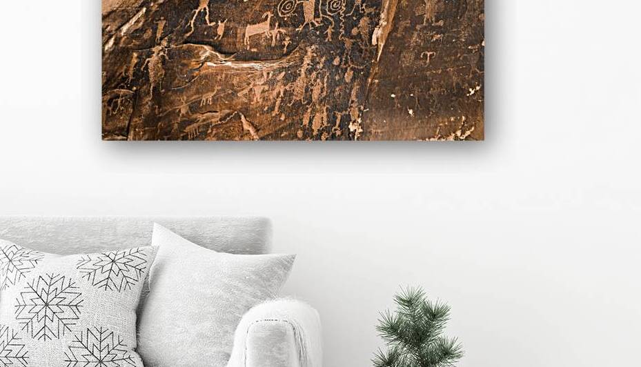 Utah Archaic Petroglyphs Hunting Scene by Anthony L Sacco Photography