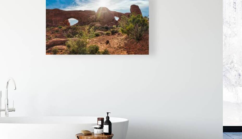 North and South Windows  Arches National Park by Anthony L Sacco Photography