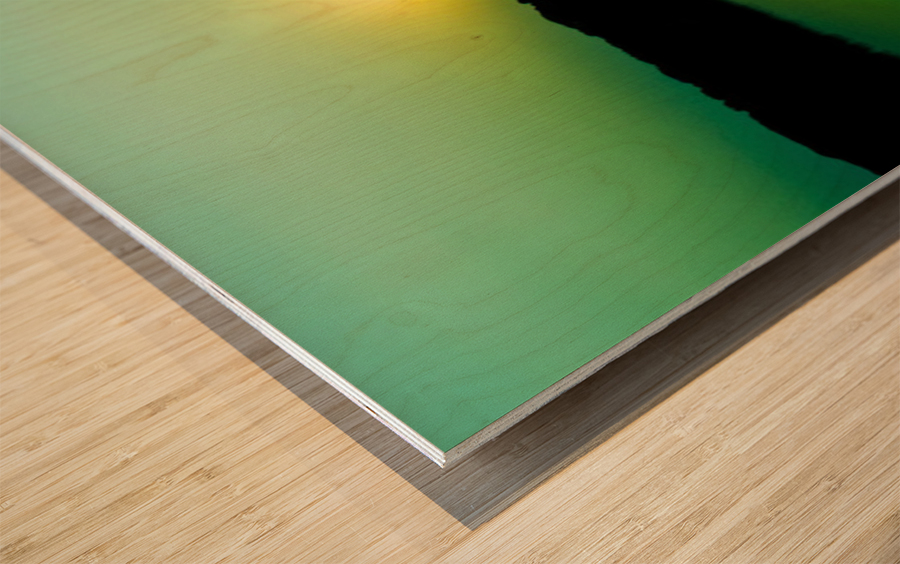 Sunset  Wood print