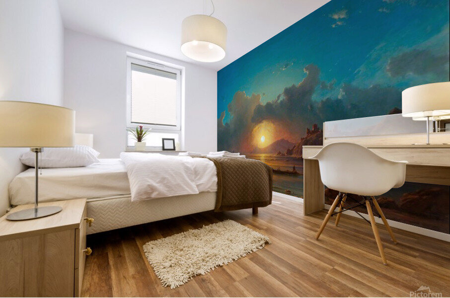 Sunset on bay  Mural print