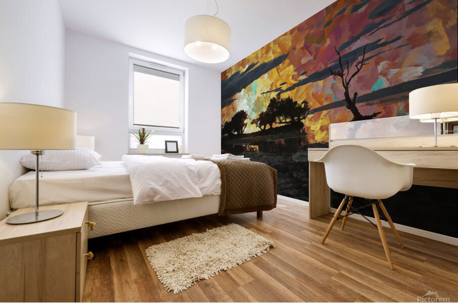 Sunset summer  Mural print