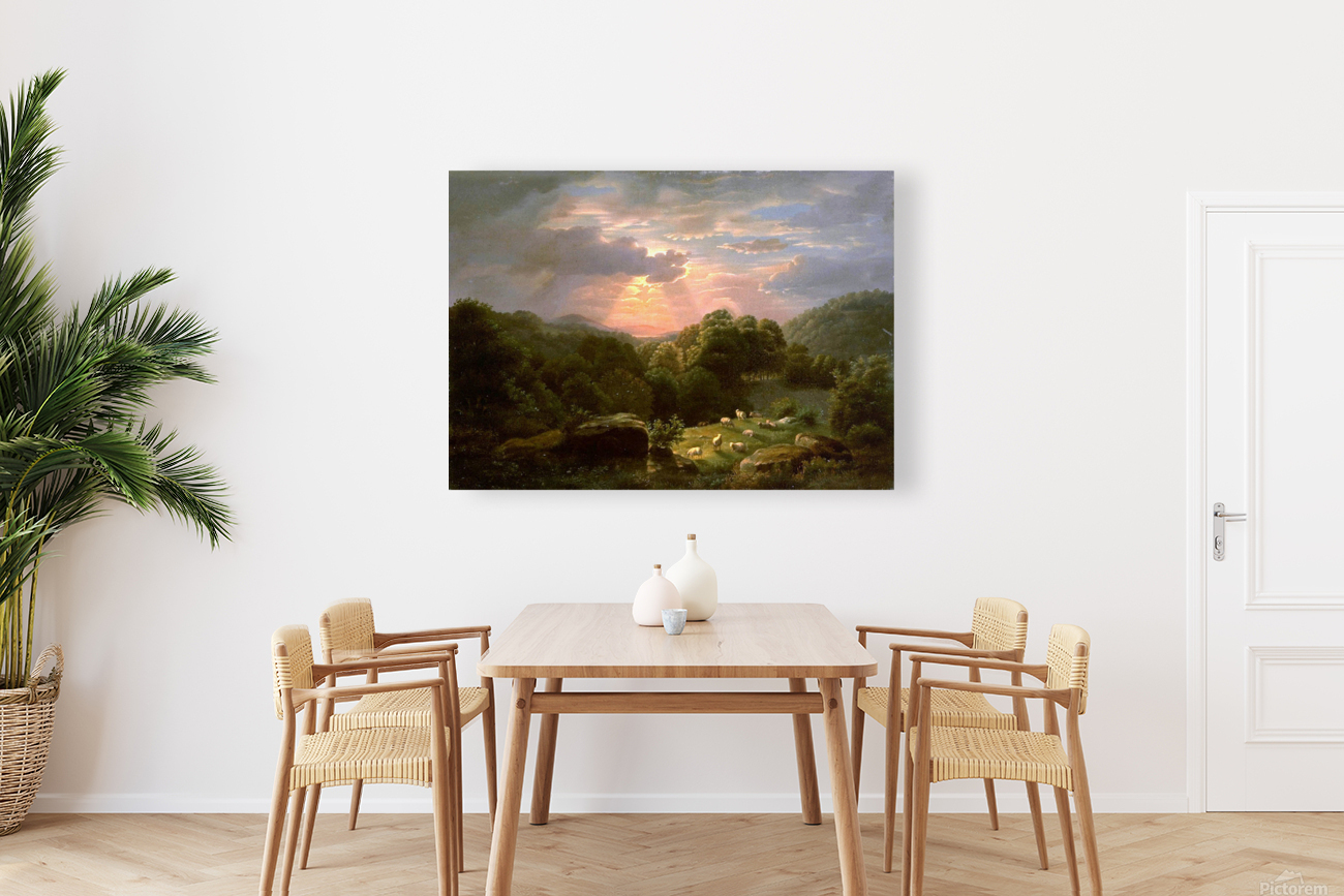 Landscape with sheep  Reproduction