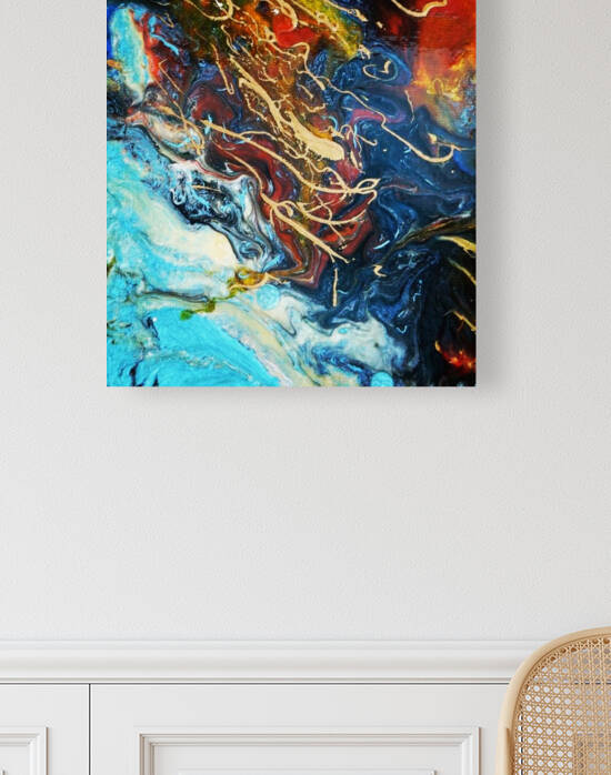 Colorful abstract painting  by Lettykaweesa
