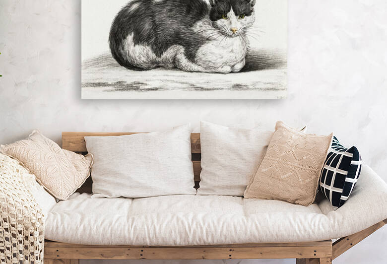Lying cat by Lettykaweesa