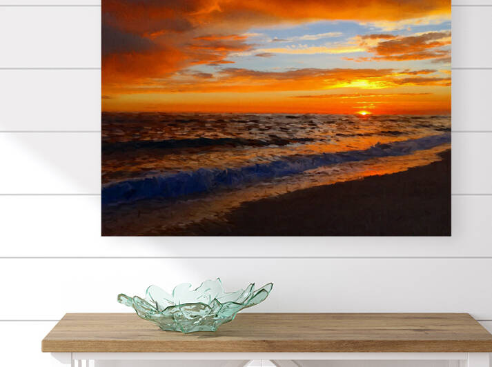 Sunset beach beautiful paradise  by Lettykaweesa