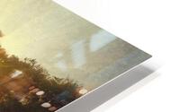 Sunset over forest lake  HD Metal print
