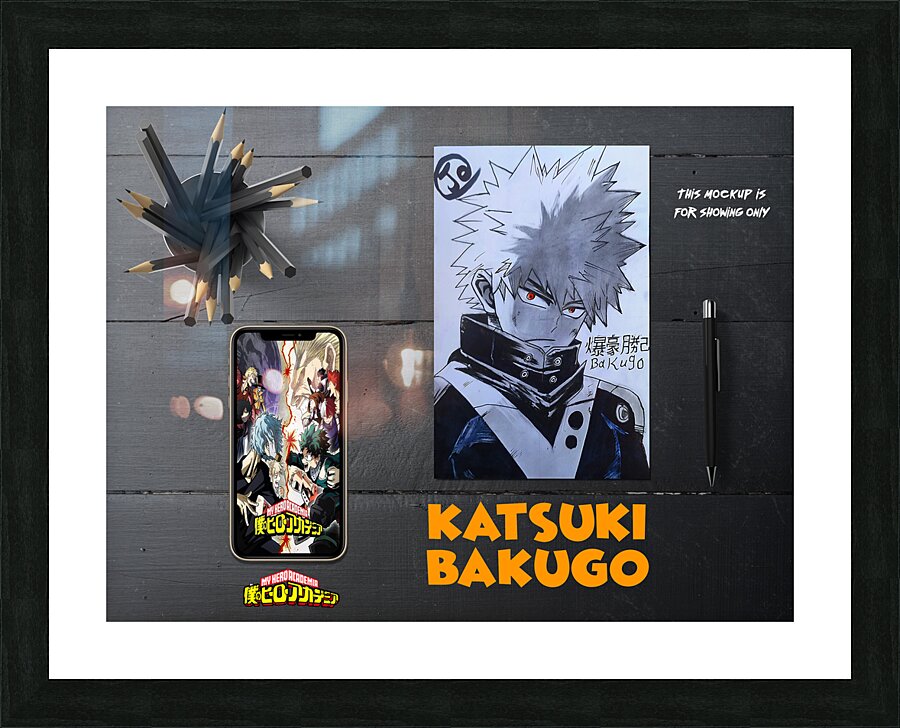 Katsuki Bakugo Picture Frame print