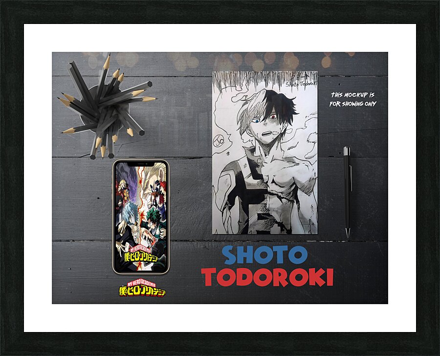 shoto todoroki Picture Frame print