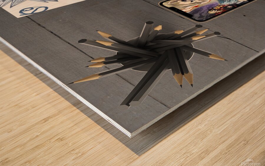 eijiro kirishima Wood print
