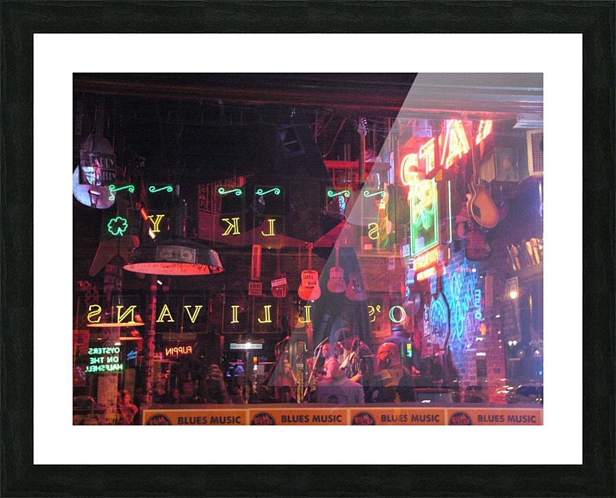 Neon Collage Picture Frame print