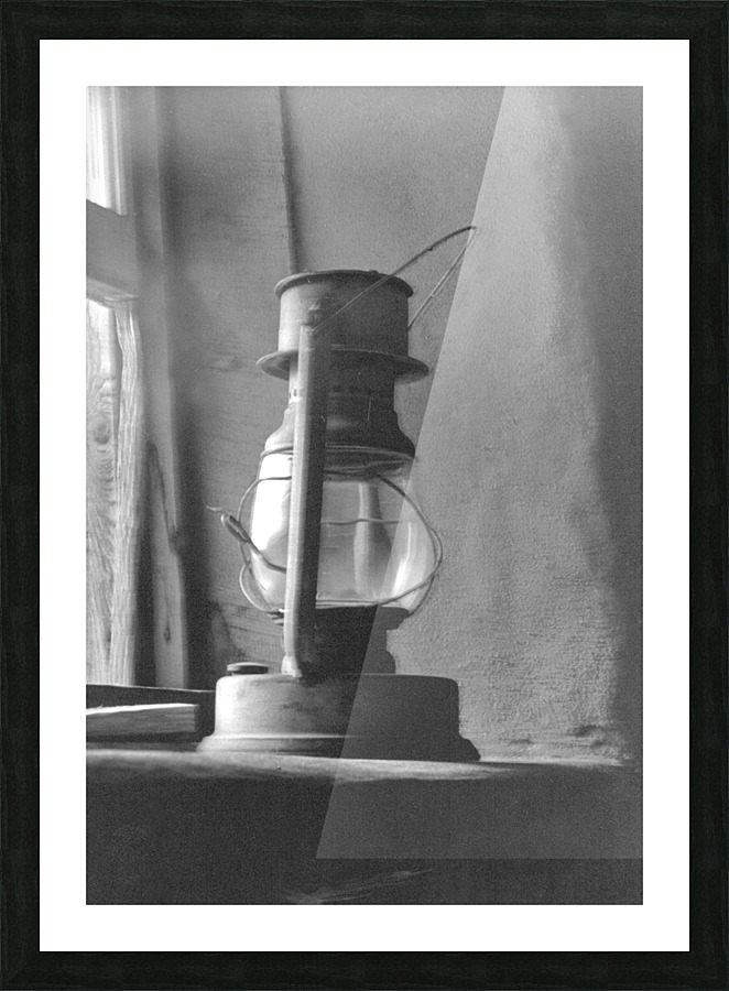 Old Lantern Picture Frame print