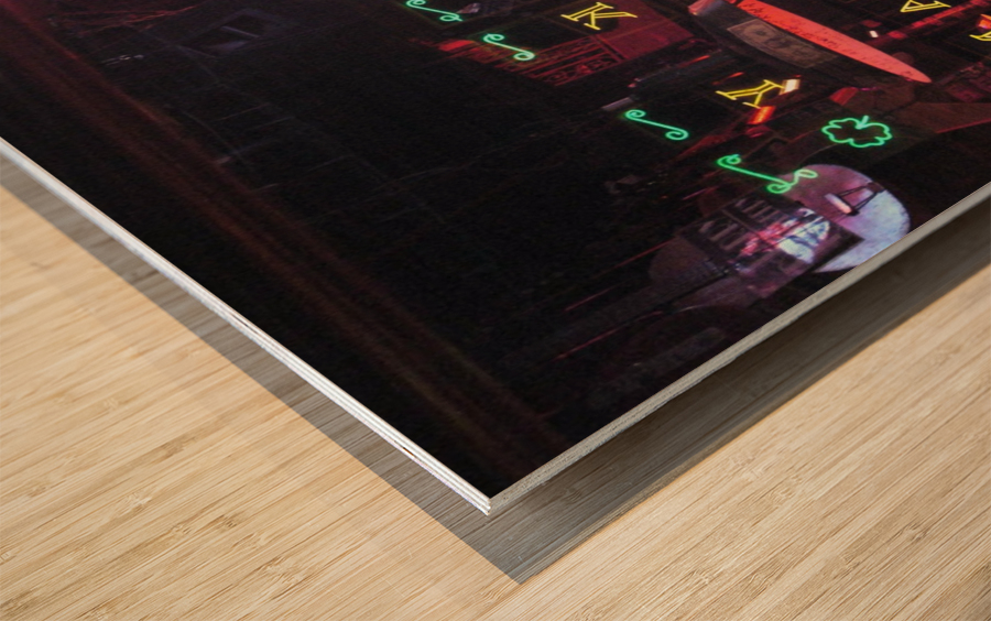 Neon Collage Wood print