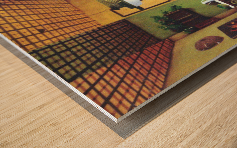 Retro Kitchen Wood print
