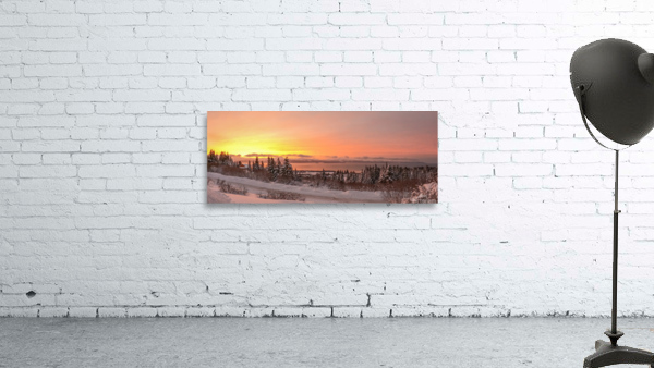 Snowy sunset Wall Preview