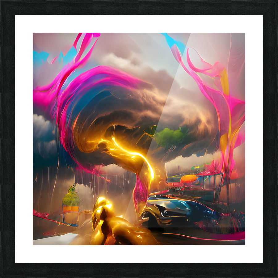 Rainbow Storm Picture Frame Printing